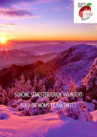 Erholsame Semesterferien!